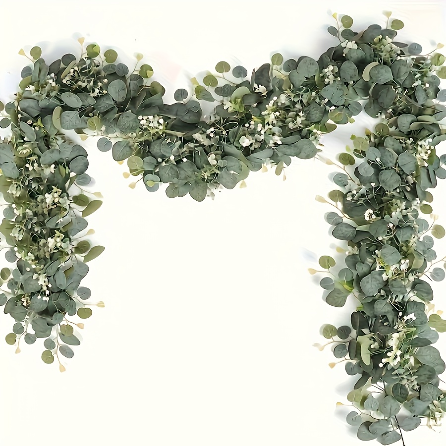 인공 유칼립투스 화환 가짜 녹색 덩굴 벽걸이 가랜드 실 - Eucalyptus Preserved 리뷰 및 가격
